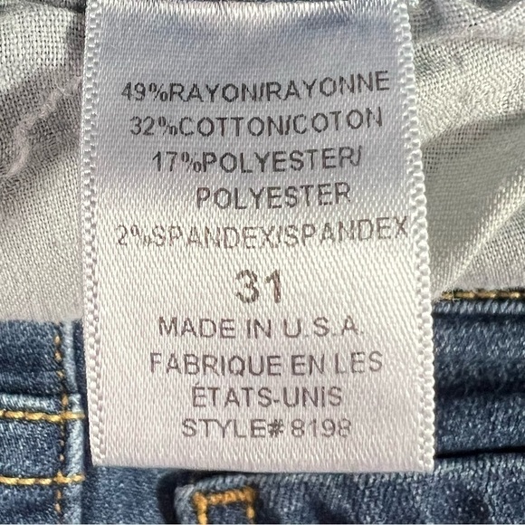 FREE People Hi Rise Dark Wash Stretch Skinny Jeans Size 31 - Picture 16 of 16